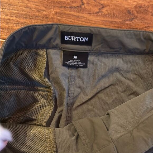 Burton Green Cargo Pants Durable Cotton Blend - Picture 7 of 10